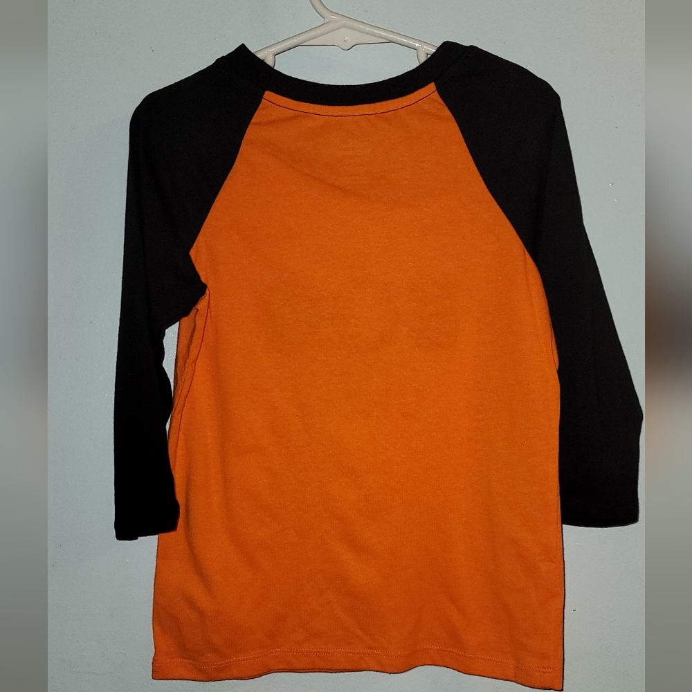 Halloween Long Sleeve shirt The Boo Crew Size 5T orange black sleeved bats ghost - Picture 3 of 3